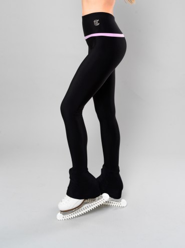 Thuono figure skating loop pants col. black & poiny small crystal T 